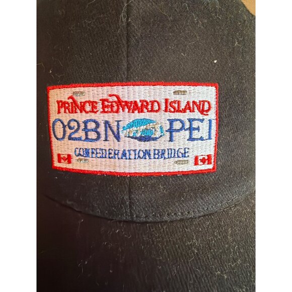 Prince Edward Island Embroidered Black Baseball Cap With Adjustable Strap - Picture 2 of 8